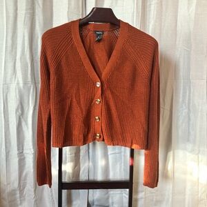 Rue21 Knit Cardigan Sweater Burnt Orange